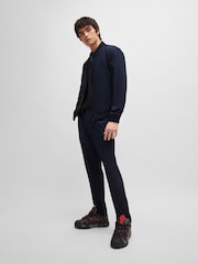 HUGO Blue Performance Stretch Cotton Trousers with Drawcord Waist - Image 2 of 5