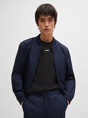 HUGO Blue Performance Stretch Cotton Trousers with Drawcord Waist - Image 4 of 5