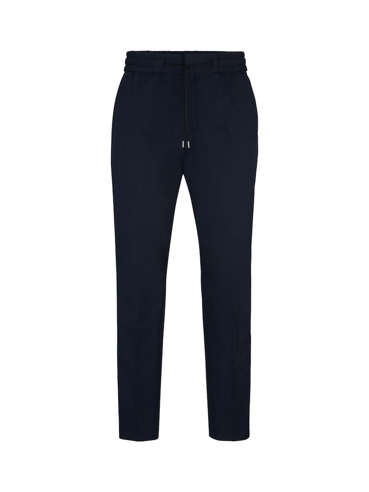 HUGO Blue Performance Stretch Cotton Trousers with Drawcord Waist - Image 5 of 5