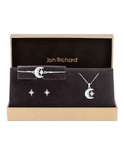 Jon Richard Silver Moon And Crystal Trio Set - Gift Boxed - Image 1 of 3