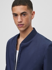 HUGO Navy Blue Slim Fit Performance Stretch Bomber Jacket - Image 5 of 6
