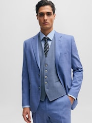 BOSS Blue Jasper Regular Fit Waistcoat - Image 4 of 5