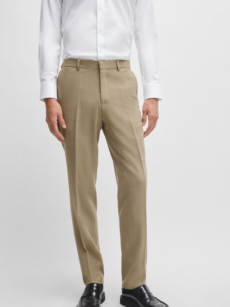 BOSS Natural Leon Regular Fit Trousers - Image 1 of 5