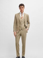 BOSS Natural Leon Regular Fit Trousers - Image 3 of 5
