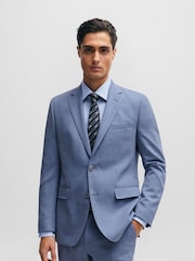 BOSS Light Blue Regular Fit Jasper Jacket - Image 1 of 6