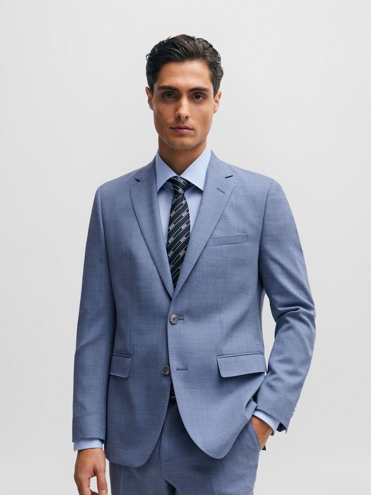 BOSS Light Blue Regular Fit Jasper Jacket - Image 1 of 6