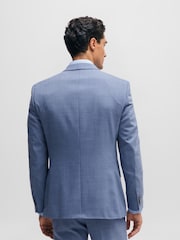 BOSS Light Blue Regular Fit Jasper Jacket - Image 2 of 6