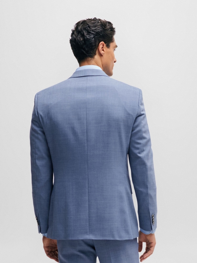 BOSS Light Blue Regular Fit Jasper Jacket - Image 2 of 6