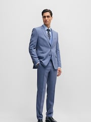 BOSS Light Blue Regular Fit Jasper Jacket - Image 3 of 6
