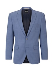 BOSS Light Blue Regular Fit Jasper Jacket - Image 6 of 6