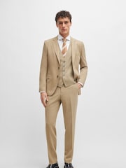 BOSS Natural Jasper Regular Fit Waistcoat - Image 3 of 6