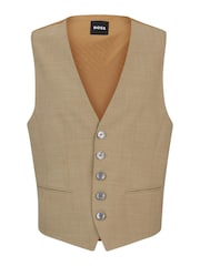 BOSS Natural Jasper Regular Fit Waistcoat - Image 6 of 6