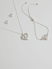 Jon Richard Silver Crystal Heart Trio Set - Image 3 of 3