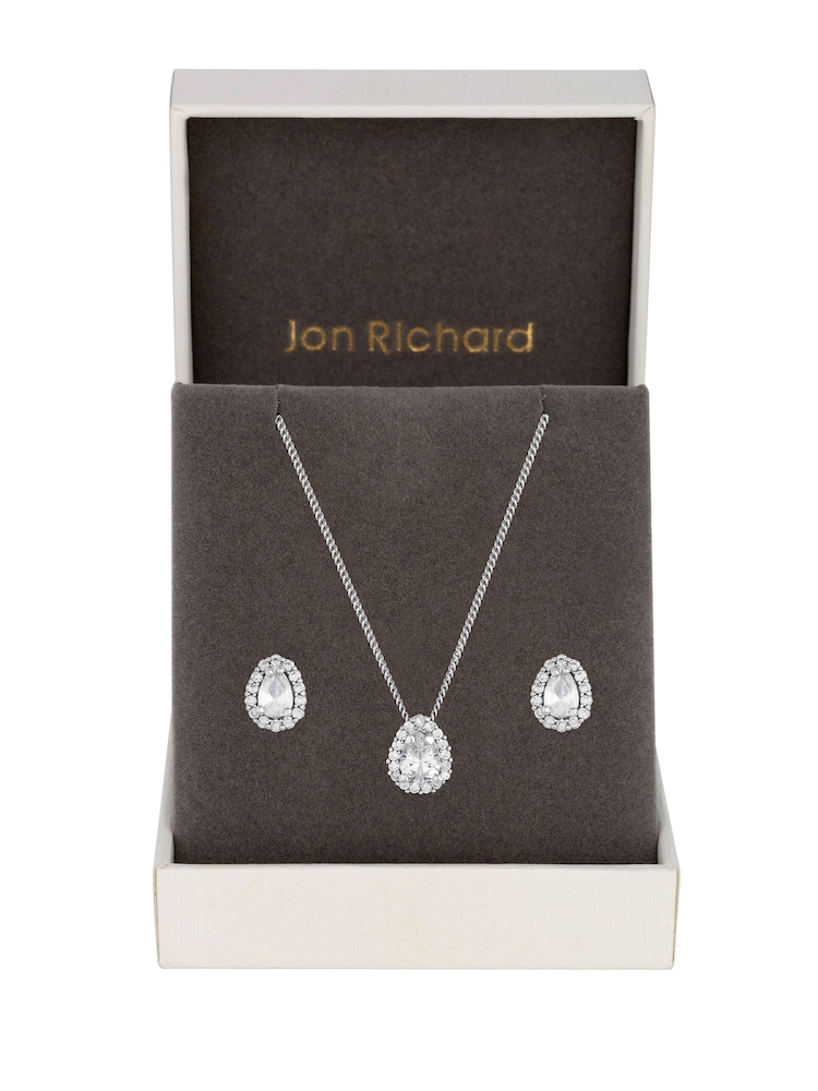 Jon Richard Cubic Zirconia Pear Stone Set - Imagem 1 de 2