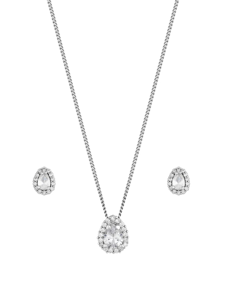 Jon Richard Cubic Zirconia Pear Stone Set - Imagem 2 de 2