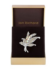 Jon Richard Silver Crystal And Aurora Borealis Brooch - Gift Boxed - Image 3 of 3