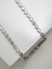 Jon Richard Silver Cubic Zirconia Tennis Necklace - Image 3 of 4