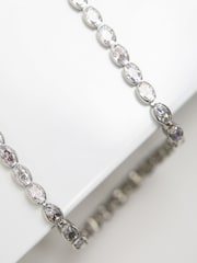 Jon Richard Silver Cubic Zirconia Tennis Necklace - Image 4 of 4
