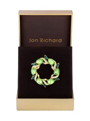 Jon Richard Gold Wreath Brooch - Gift Boxed - Image 1 of 3