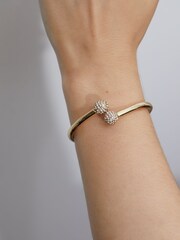 Jon Richard Gold Crystal Ball Bangle Bracelet - Image 3 of 3
