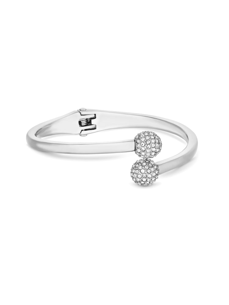 Jon Richard Silver Crystal Ball Bangle Bracelet - Image 1 of 3 Jon Richard Silver Crystal Ball Bangle Bracelet - Image 1 of 3
