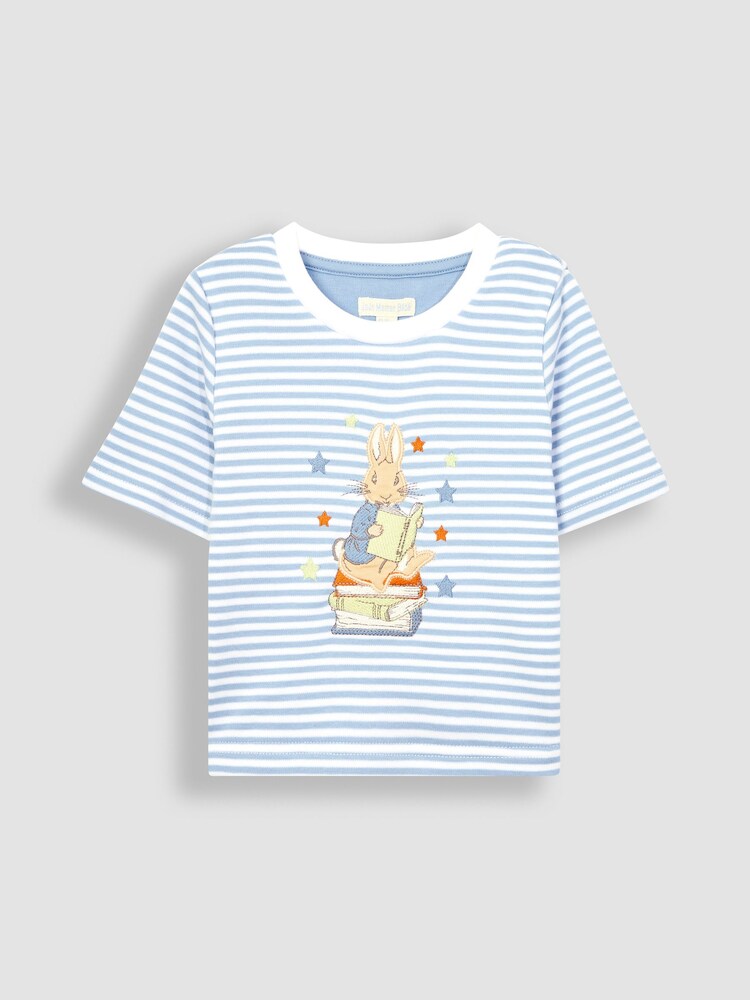 JoJo Maman Bébé Blue Peter Rabbit Jersey Pyjamas - Image 3 of 6
