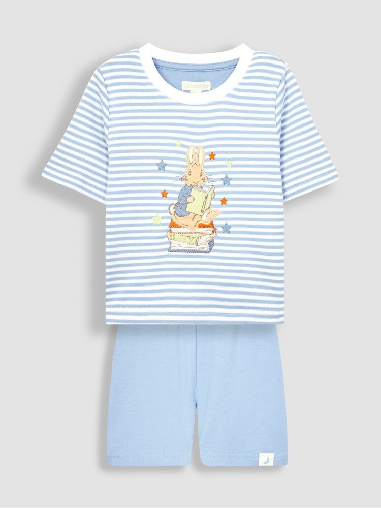 JoJo Maman Bébé Blue Peter Rabbit Jersey Pyjamas - Image 6 of 6
