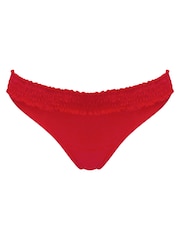 Pour Moi Red Free Spirit Frill Waist Bikini Briefs - Image 3 of 4