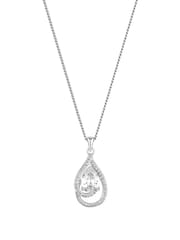 Jon Richard Silver Cubic Zirconia Pendant Necklace - Gift Boxed - Image 2 of 3
