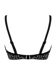 Pour Moi Black/White Padded Rhodes Bikini Top - Image 4 of 4