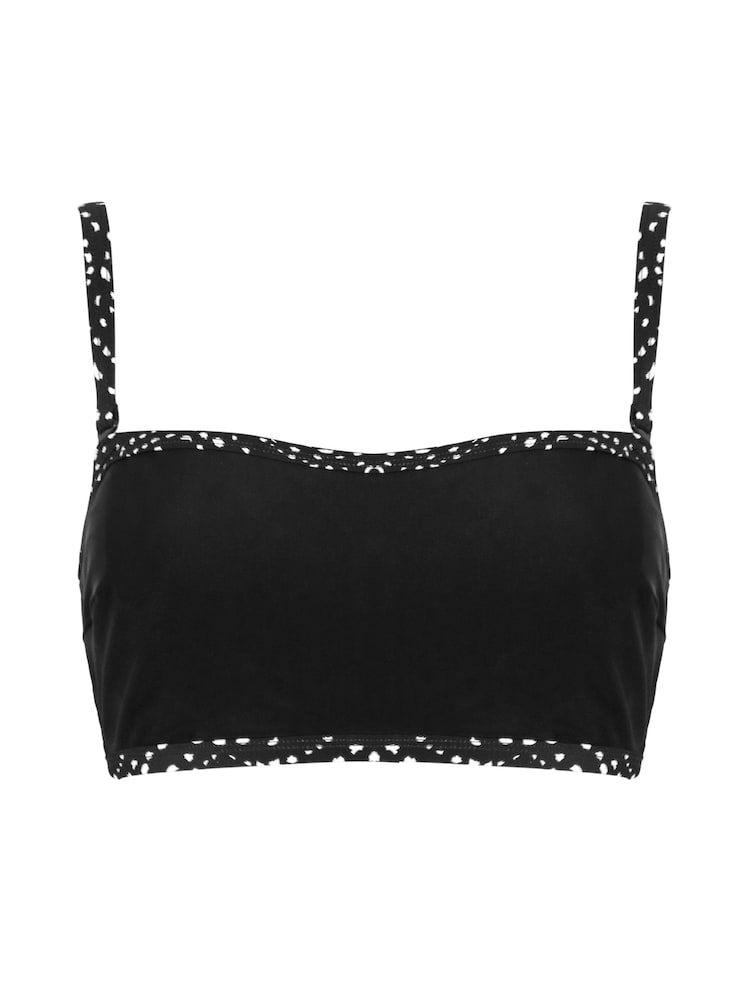Pour Moi Black/White Non Padded Rhodes Bikini Top - Image 5 of 6