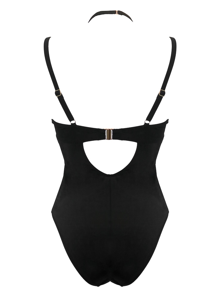 Pour Moi Black Sydney Double Strap Underwired Swimsuit - Image 4 of 4