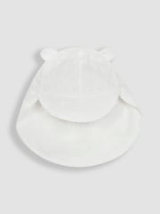 JoJo Maman Bébé White Broderie Legionnaire Cap - Image 1 of 3