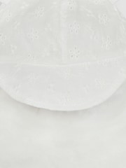JoJo Maman Bébé White Broderie Legionnaire Cap - Image 3 of 3