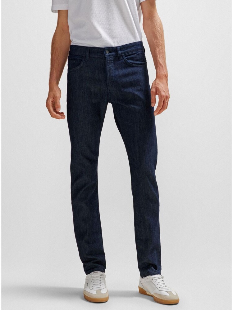 BOSS Dark Indgio Wash Delaware Slim Fit Jeans - Image 1 of 5 BOSS Dark Indgio Wash Delaware Slim Fit Jeans - Image 1 of 5