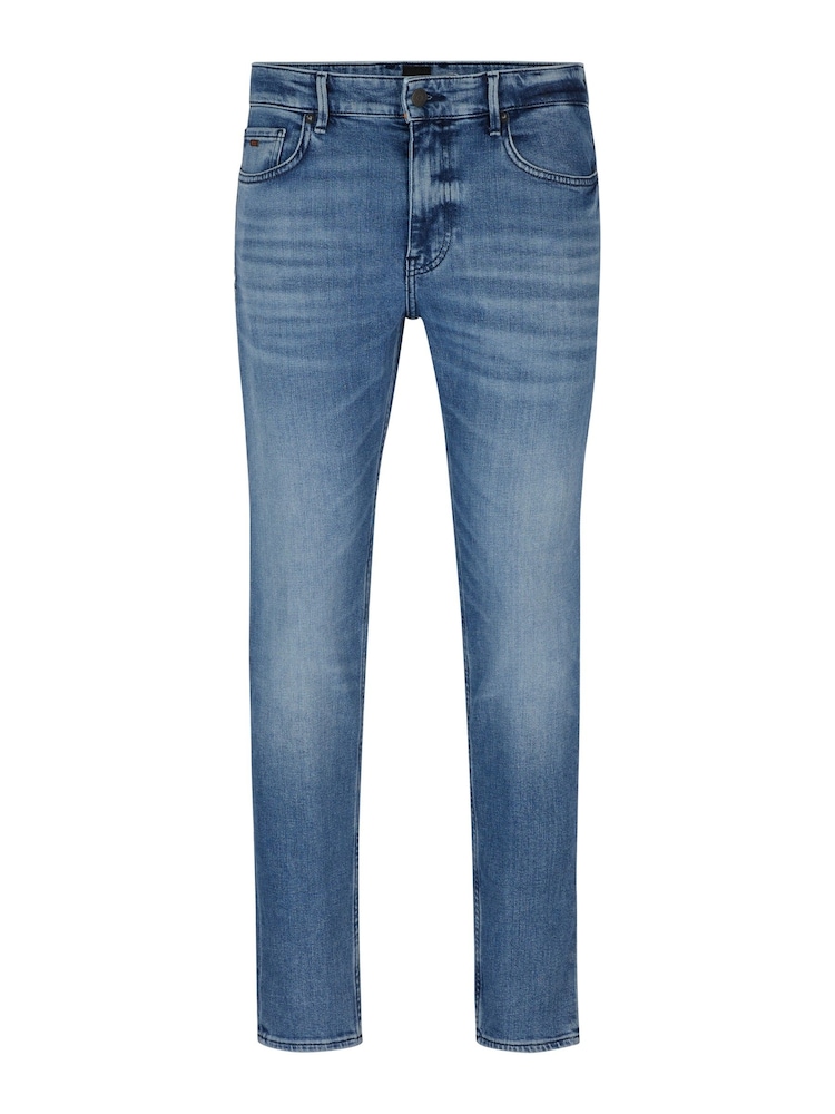BOSS Blue Tapered Fit Super Stretch Denim Jeans - Image 5 of 5
