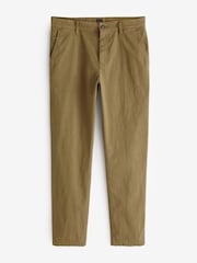BOSS Brown Tapered Fit Stretch Cotton Twill Trousers - Image 5 of 6