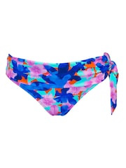 Pour Moi Blue & Purple Multi Floral Tie Side Heatwave Bikini Briefs - Image 3 of 4