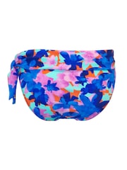 Pour Moi Blue & Purple Multi Floral Tie Side Heatwave Bikini Briefs - Image 4 of 4