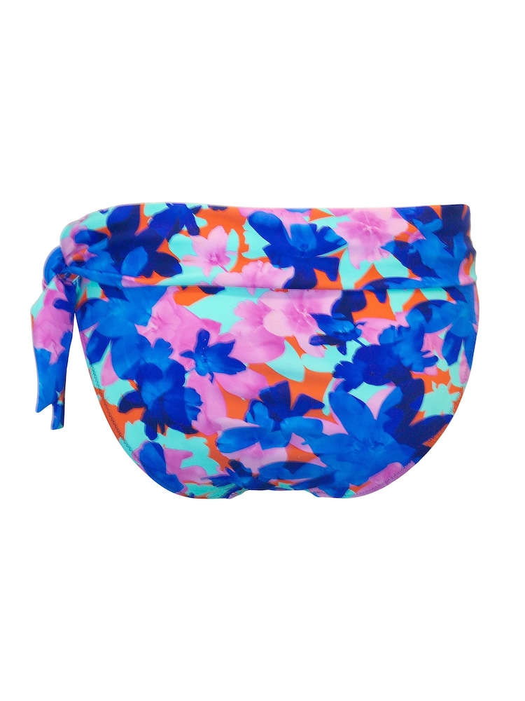 Pour Moi Blue & Purple Multi Floral Tie Side Heatwave Bikini Briefs - Image 4 of 4