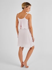 JoJo Maman Bébé Pink Ticking Stripe Maternity & Nursing Nightdress - Image 3 of 4