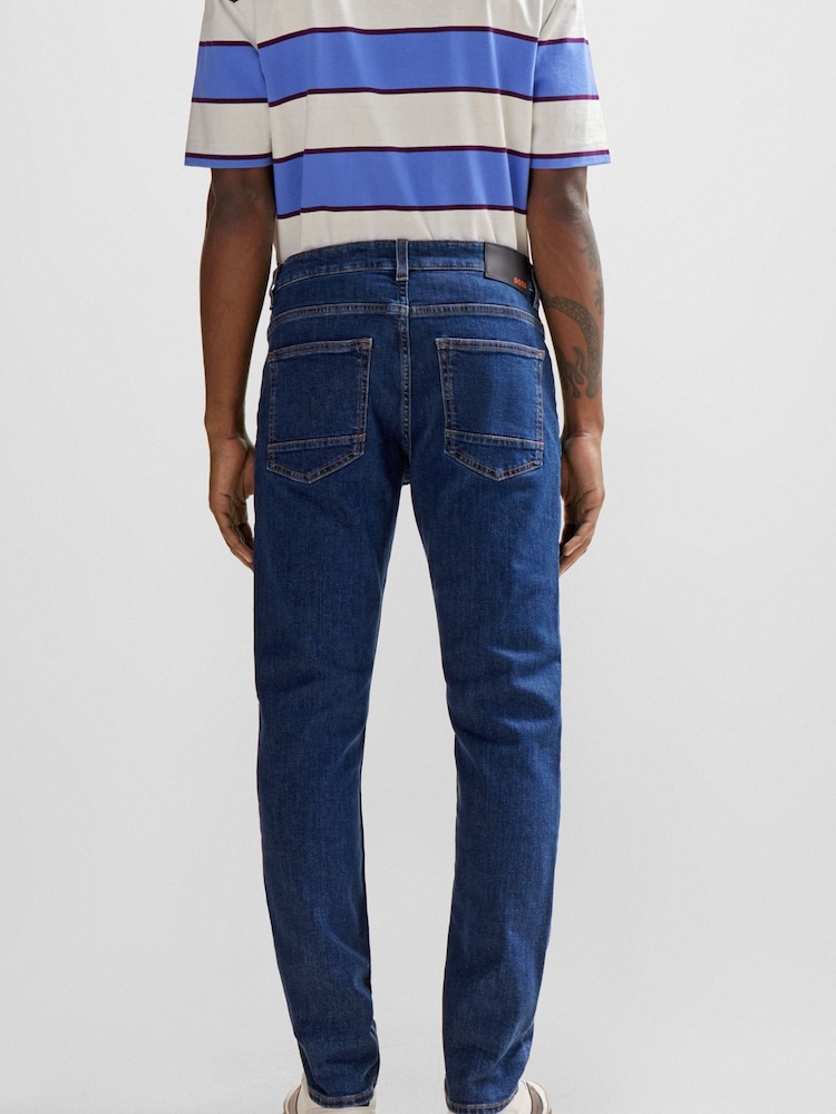 BOSS Blue Maine Straight Fit Stretch Jeans - Image 2 of 5