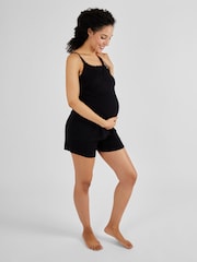 JoJo Maman Bébé Black Camisole Maternity & Nursing Short Pyjamas Set - Image 1 of 6