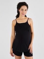 JoJo Maman Bébé Black Camisole Maternity & Nursing Short Pyjamas Set - Image 3 of 6