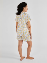 JoJo Maman Bébé Pink Lemon Print Maternity & Nursing Short Pyjamas Set - Image 2 of 5