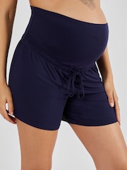 JoJo Maman Bébé Navy Maternity & Nursing Short Pyjamas Set - Image 5 of 6