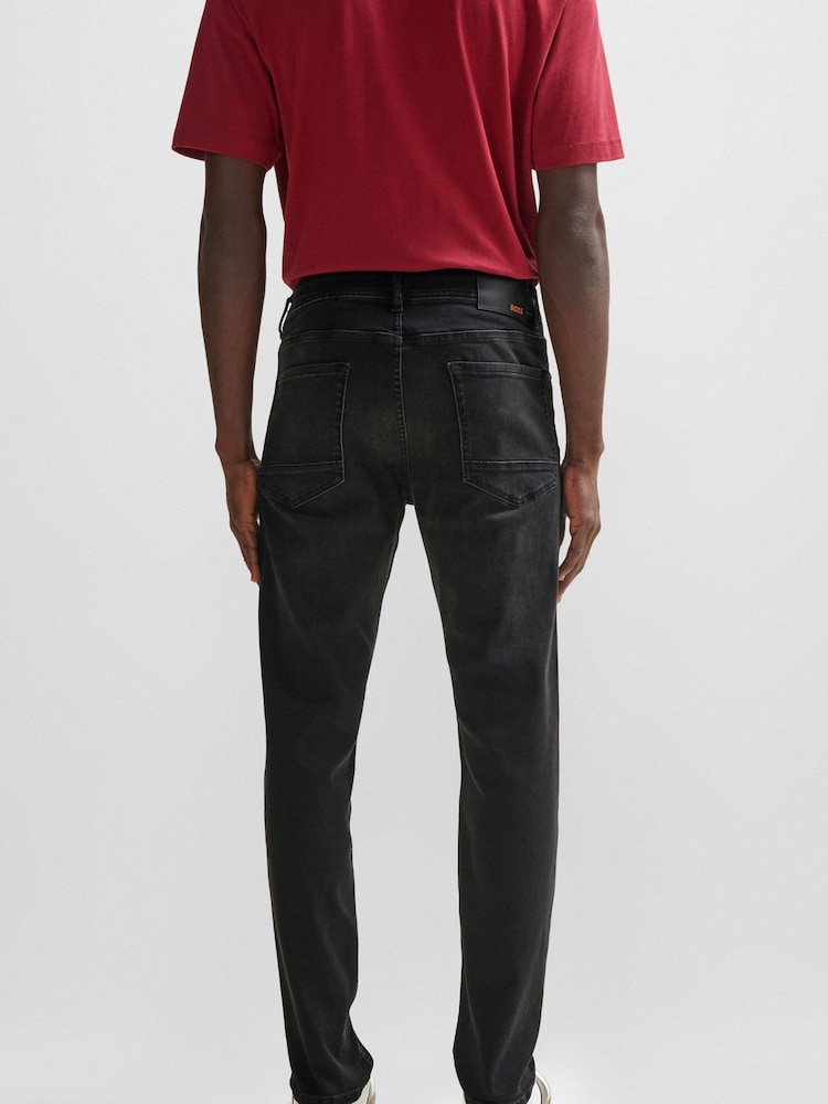 BOSS Black Wash Tapered Fit Super Stretch Denim Jeans - Image 2 of 5 BOSS Black Wash Tapered Fit Super Stretch Denim Jeans - Image 2 of 5