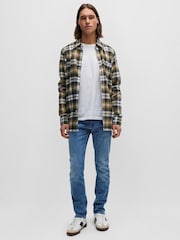 BOSS Mid Blue Tapered Fit Super Stretch Denim Jeans - Image 3 of 5