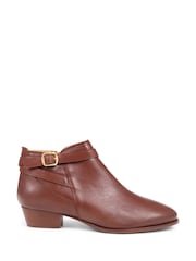 Jones Bootmaker Cream Fairlop Leather Heeled Ankle Boots - Image 2 of 6