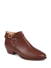 Jones Bootmaker Cream Fairlop Leather Heeled Ankle Boots - Image 3 of 6